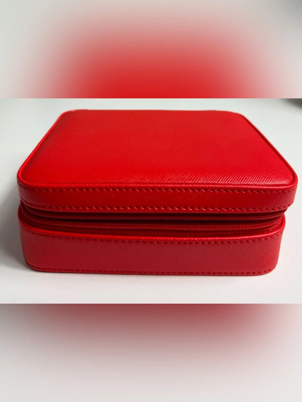 Red Velvet Travel Jewelry Hard Case - Compact Organizer